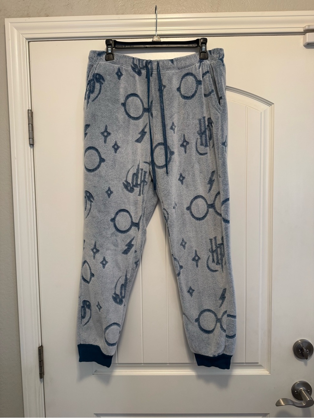Wizarding World Harry Potter Blue Fleece Pajama Pants Size L Large